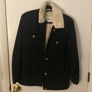 Hollister Oversized Winter Jean jacket Black, Heavy Set, Small